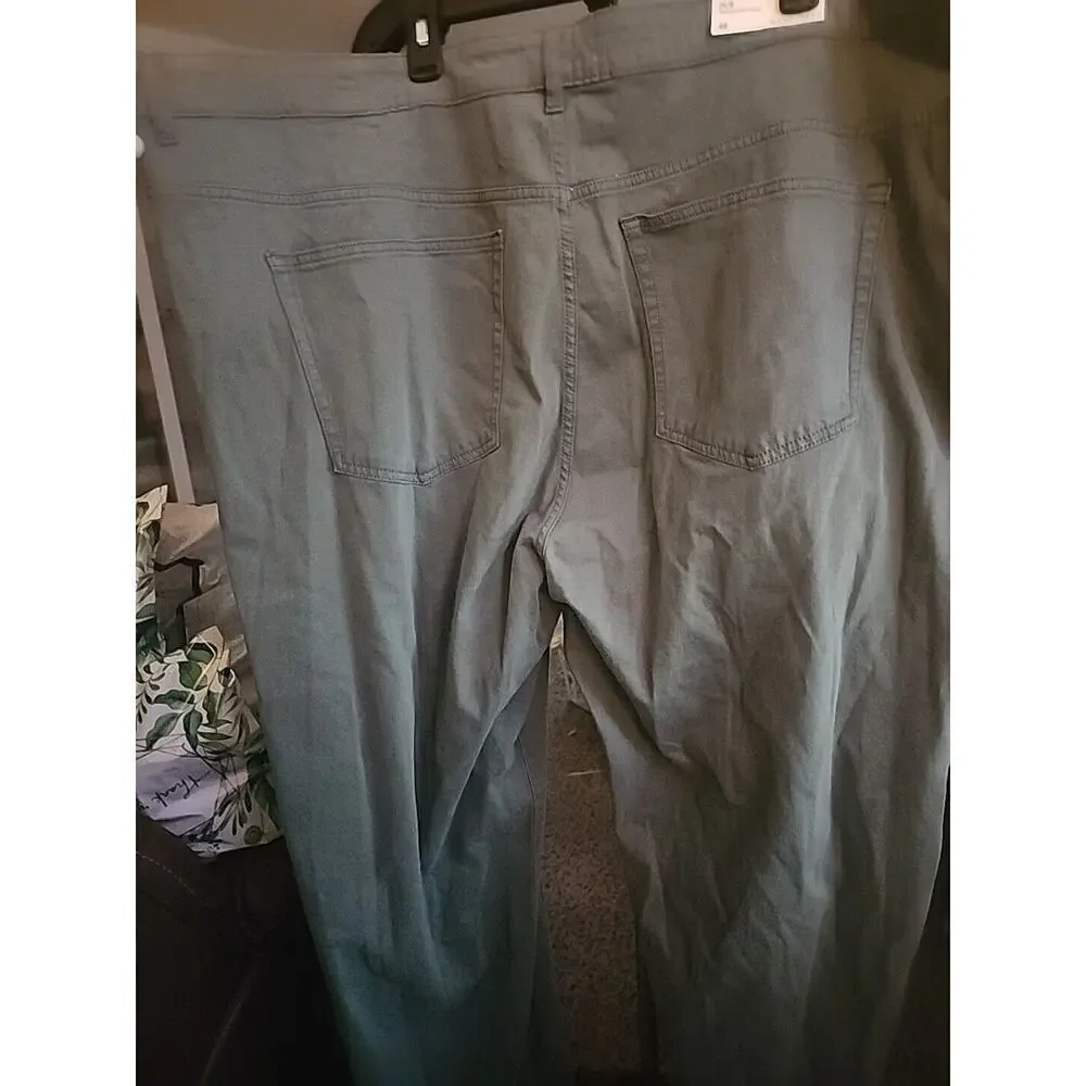 WARP + WEFT Dublin Relaxed Straight Olive Green Jeans Size 48x30 NWT‎ CR3 New